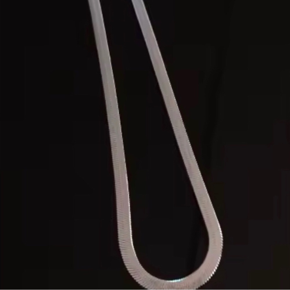 22” Sterling Silver Flat Herringbone Necklace